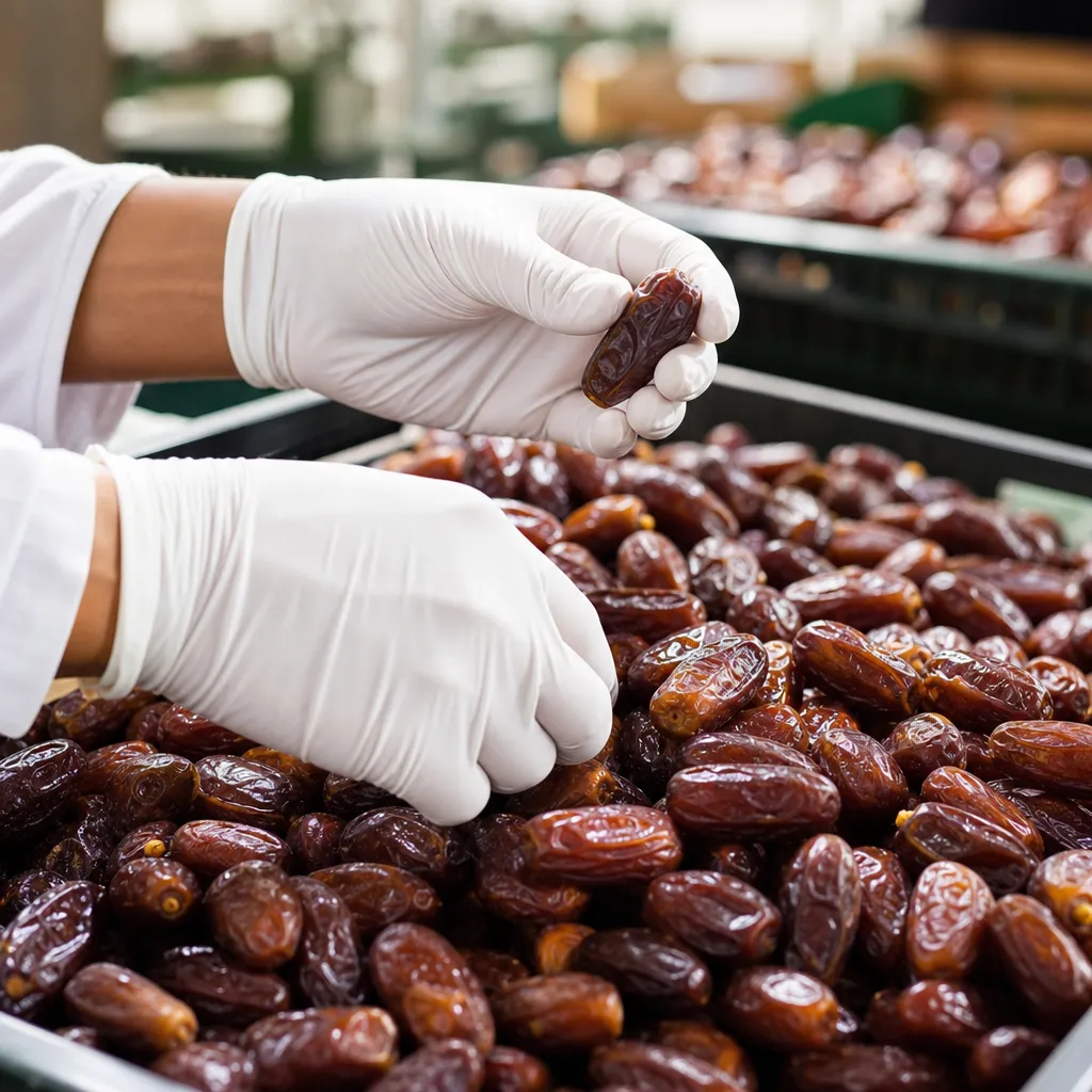 Proses sortir dan pemeriksaan mutu kurma